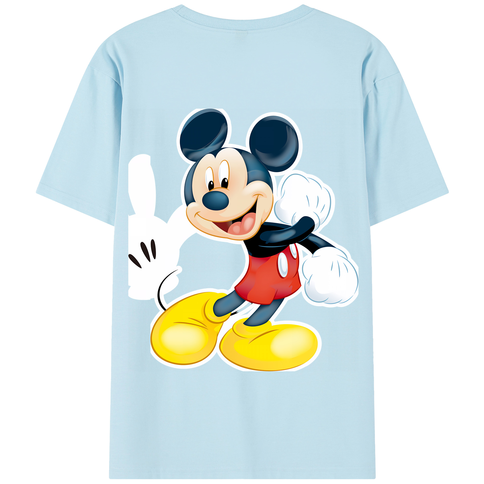 （画像用） ミッキーマウス Mickey Mouse 綿100％半袖Tシャツ（背面プリント）